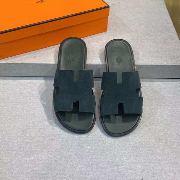 HM Men's Izmir Slide Dark Green Suede 669096