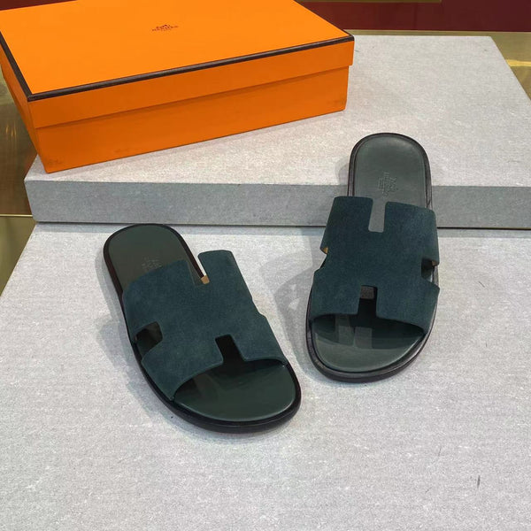 HM Men's Izmir Slide Dark Green Suede 669096