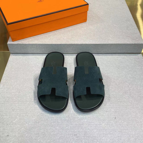 HM Men's Izmir Slide Dark Green Suede 669096