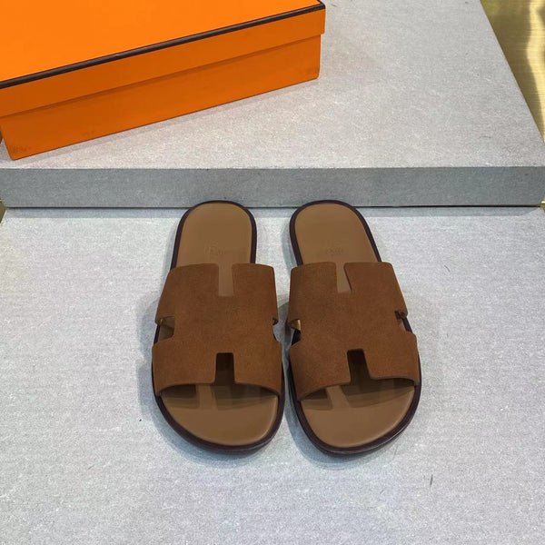 HM Men's Izmir Slide Brown Suede 669094