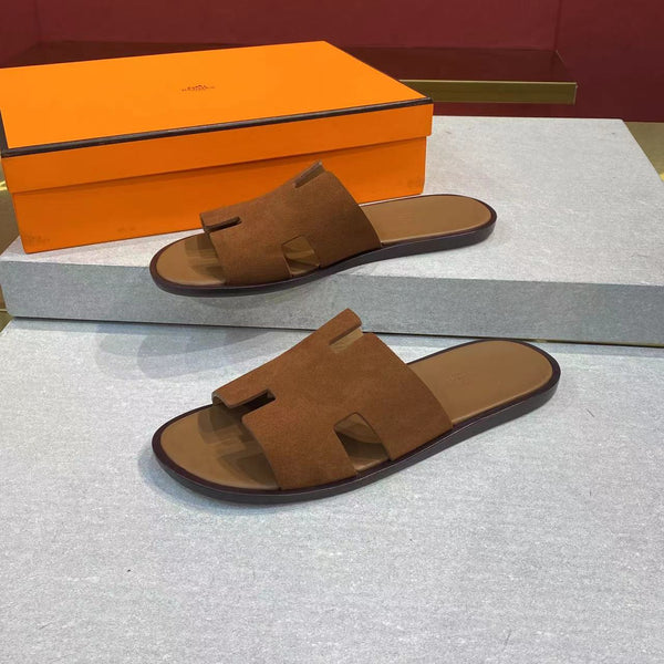 HM Men's Izmir Slide Brown Suede 669094