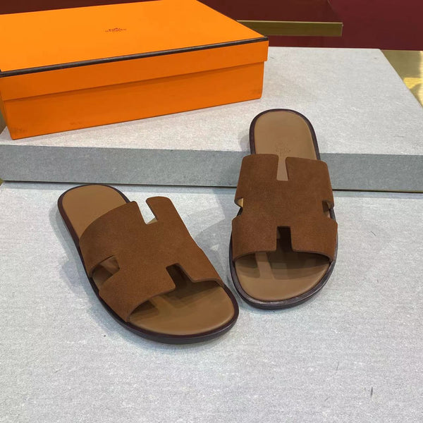 HM Men's Izmir Slide Brown Suede 669094