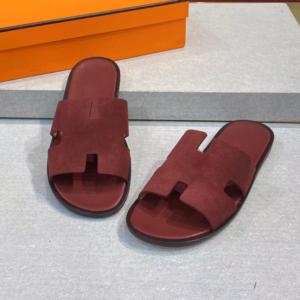 HM Men's Izmir Slide Red Suede 669092