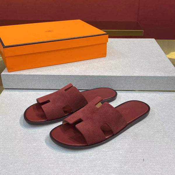 HM Men's Izmir Slide Red Suede 669092