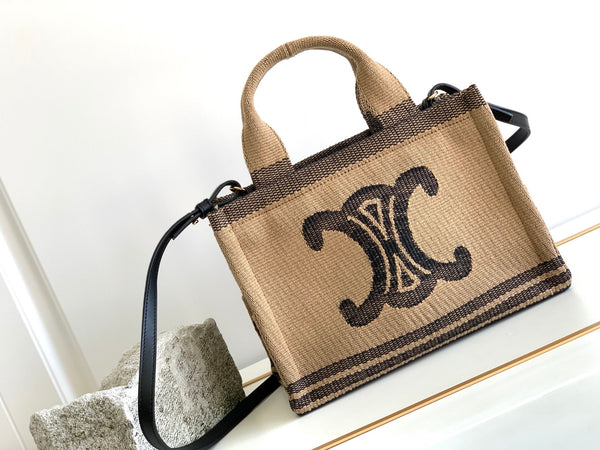 BORSA IN TESSUTO NERO MARRONE TRIPHOME 26