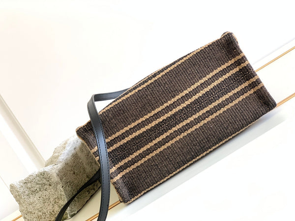 BORSA IN TESSUTO NERO MARRONE TRIPHOME 26