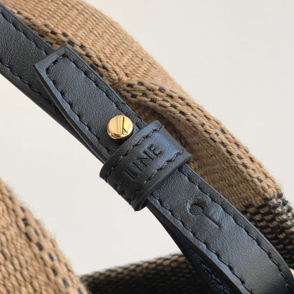 BORSA IN TESSUTO NERO MARRONE TRIPHOME 26