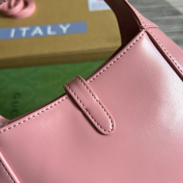 BORSA A TRACOLLA GG JACKIE MINI 19 IN PELLE DI VITELLO ROSA PATEL