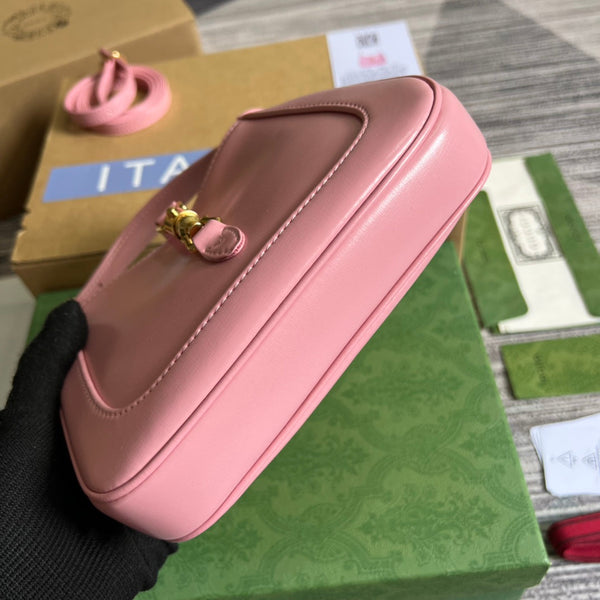 BORSA A TRACOLLA GG JACKIE MINI 19 IN PELLE DI VITELLO ROSA PATEL