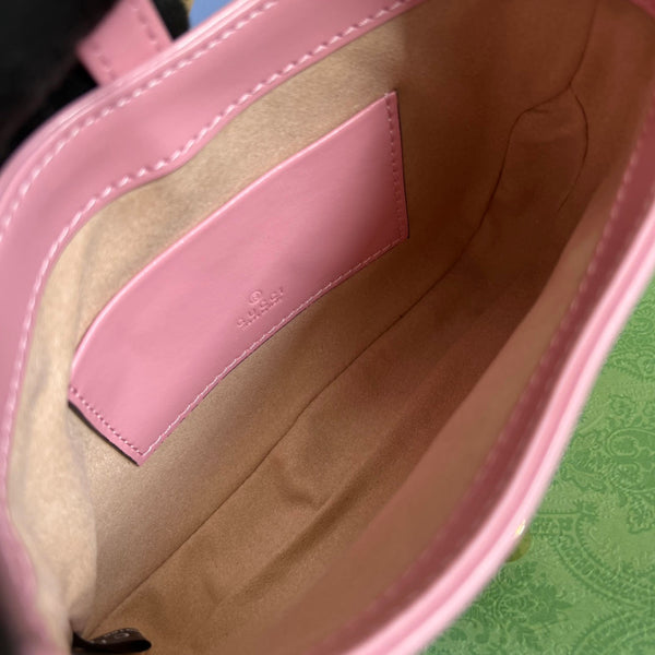 BORSA A TRACOLLA GG JACKIE MINI 19 IN PELLE DI VITELLO ROSA PATEL