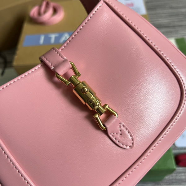 BORSA A TRACOLLA GG JACKIE MINI 19 IN PELLE DI VITELLO ROSA PATEL