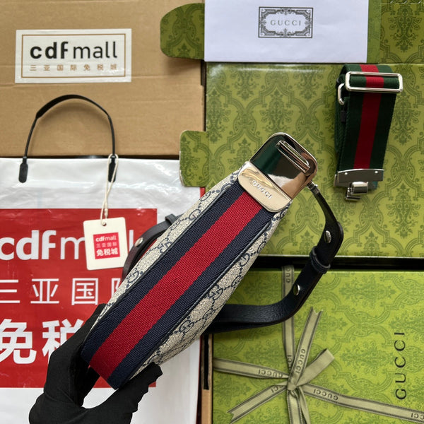 Gucci Attache bag 23 Black Beige Canvas 239982