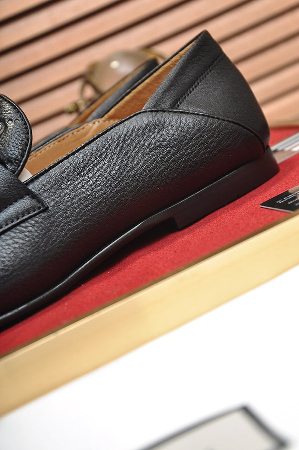 Mocassino Jordaan da uomo GG in pelle di vacchetta nera 726292