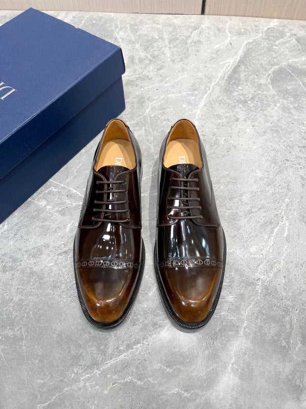 CD TIMELESS OXFORD OMBRE CARAMEL PELLE DI VITELLO GOFFRATA