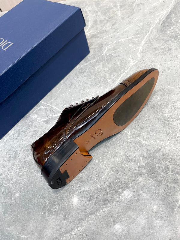 CD TIMELESS OXFORD OMBRE CARAMEL PELLE DI VITELLO GOFFRATA