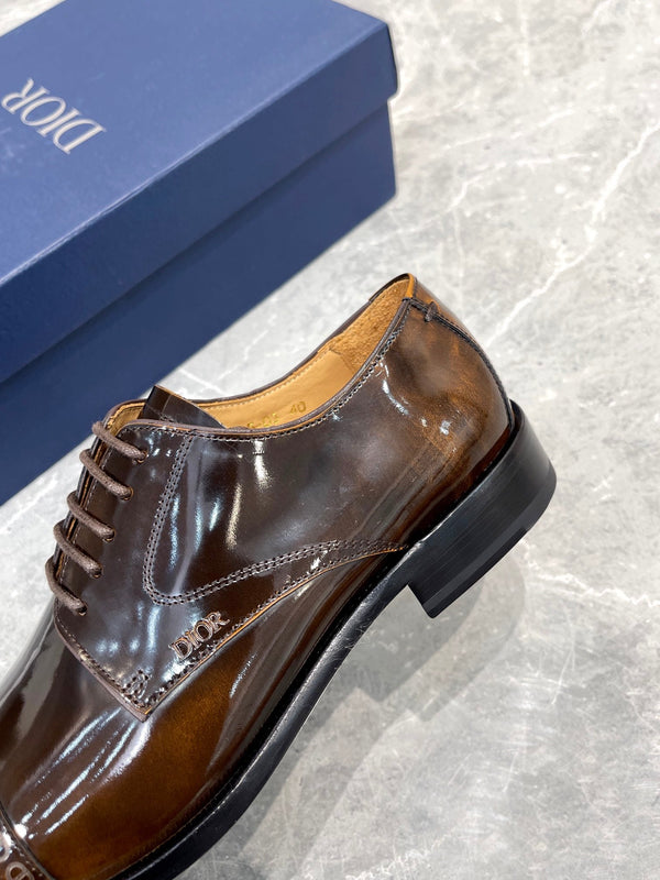 CD TIMELESS OXFORD OMBRE CARAMEL PELLE DI VITELLO GOFFRATA