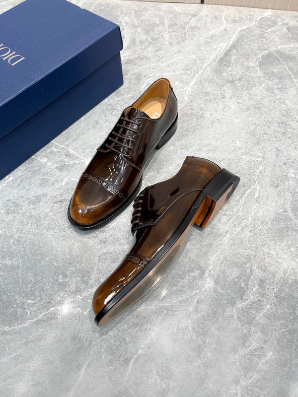 CD TIMELESS OXFORD OMBRE CARAMEL PELLE DI VITELLO GOFFRATA