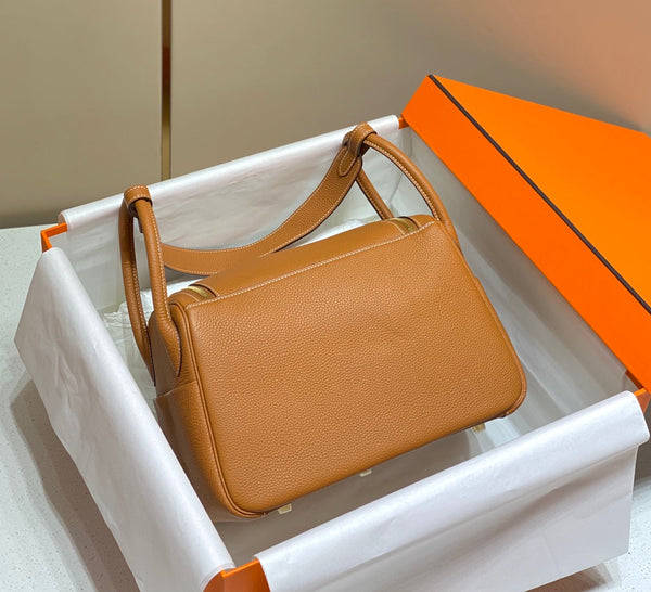 BORSA HM LINDY 30 ARANCIO PELLE TAURILLON CLEMENCE