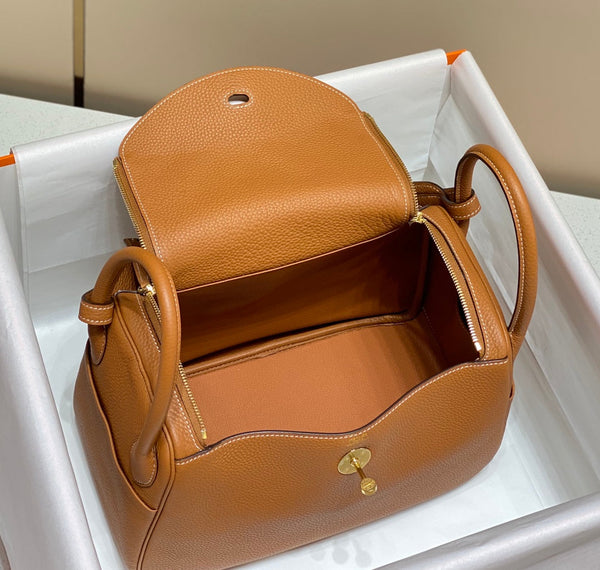 BORSA HM LINDY 30 ARANCIO PELLE TAURILLON CLEMENCE