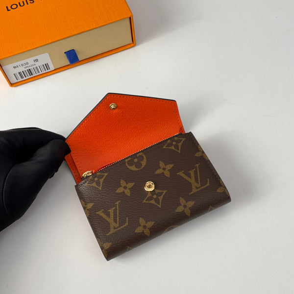 LV M41938 Victorine Wallet Brown Orange Monogram Canvas 221669