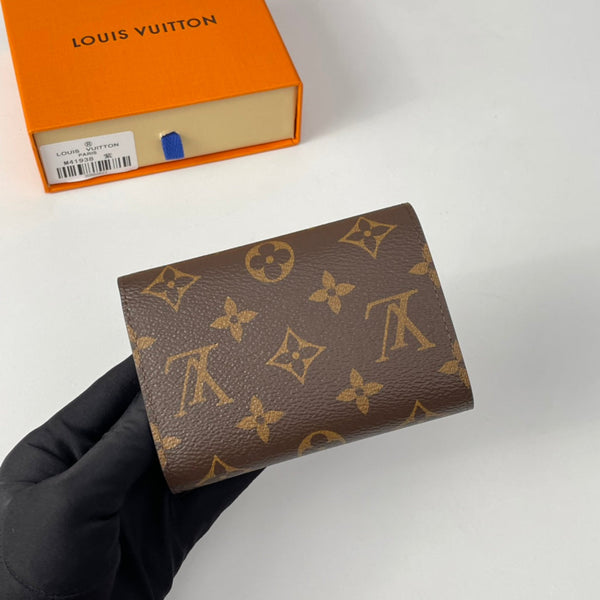 Portafoglio LV M41938 Victorine in tela monogramma marrone viola-rosso 221673