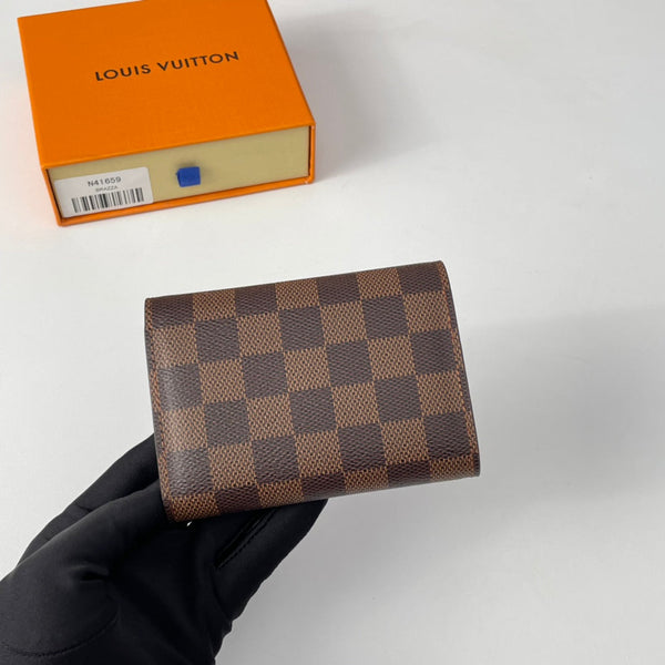 LV N41659 Cardboard Victorine Wallet Brown Red Monogram Canvas 221676