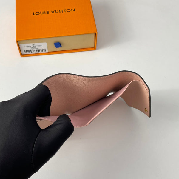 LV N61700 Cardboard Victorine Wallet Brown Ballet Pink Monogram Canvas 221677