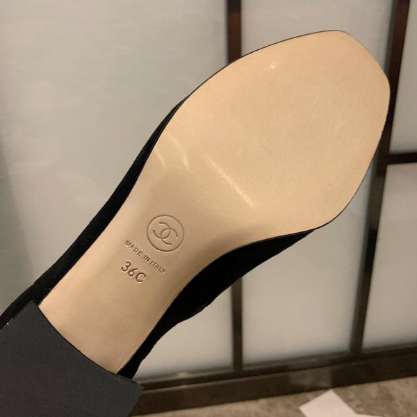 CC Ankle Boots 50mm Black Suede And Glossy Lambskin 940056