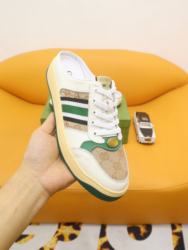 GG Men's Screener Mule White Brown Sheepskin 522951