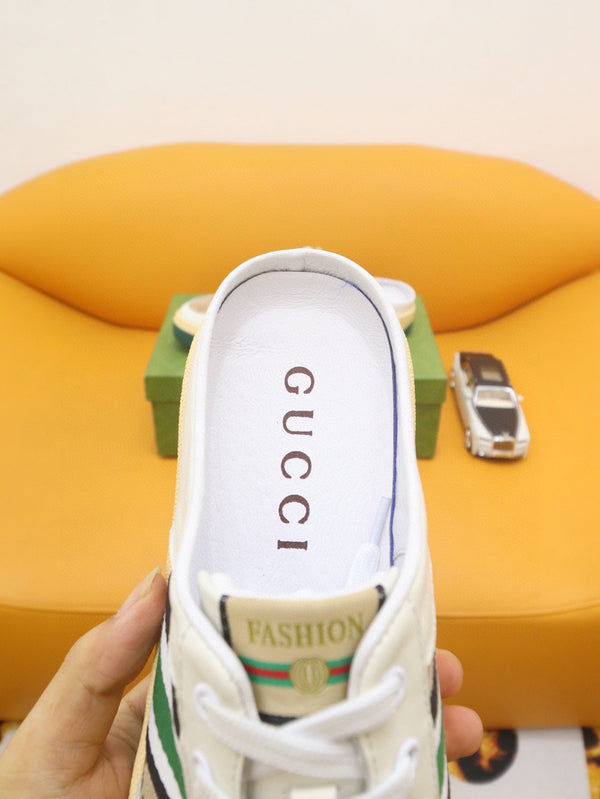 GG Men's Screener Mule White Brown Sheepskin 522951