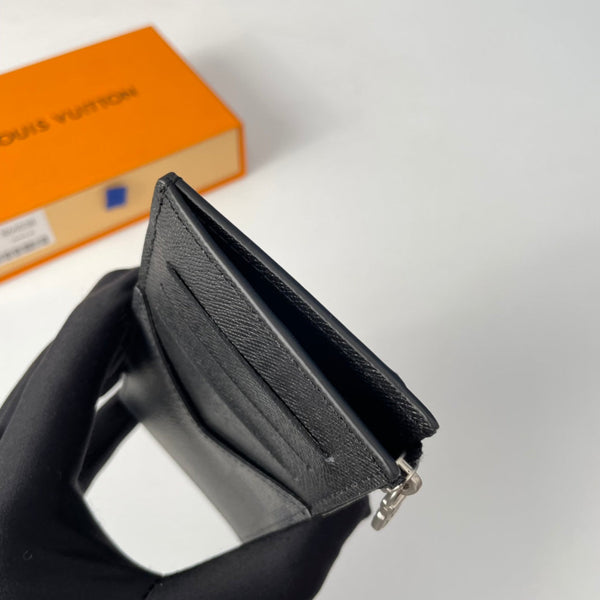 LV N64038 Coin Card Holder Black Damier Graphite Canvas 221507