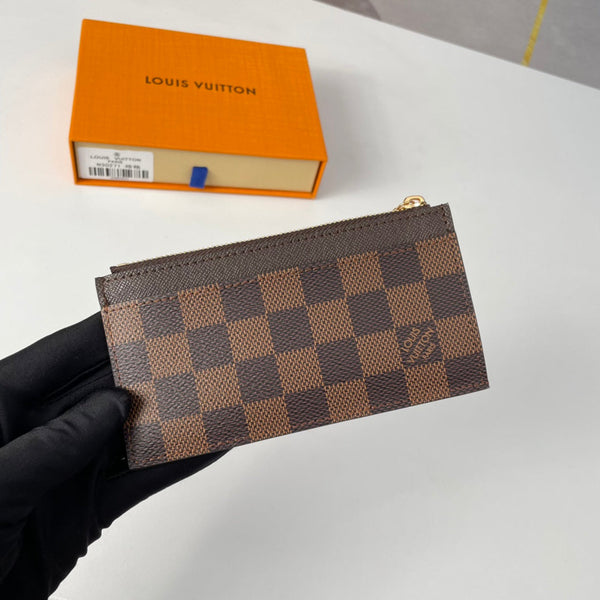LV N30271 Coin Card Holder Brown Damier Ebene Canvas 221509