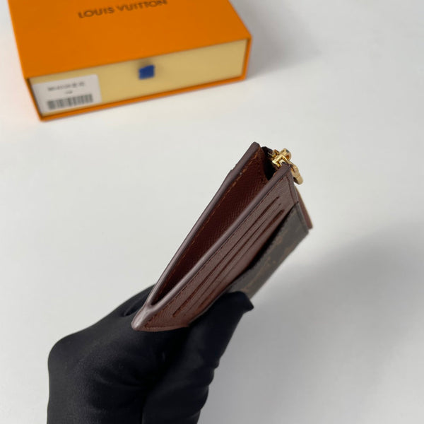 LV M64038 Porta carte e monete in tela monogramma marrone 221506