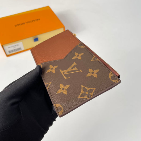 LV M64038 Porta carte e monete in tela monogramma marrone 221506