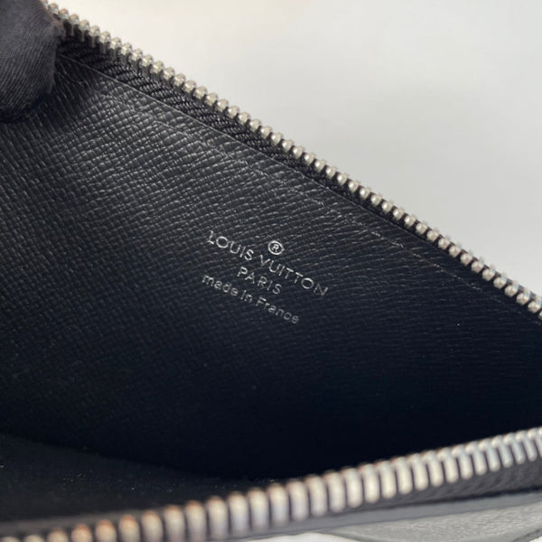 LV M64038 Coin Card Holder Black Monogram Canvas 221505