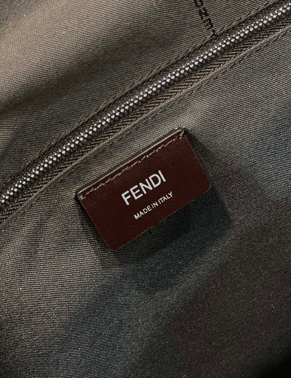 ZAINO FENDI STRIKE LARGE 46 FF IN TESSUTO JACQUARD MARRONE MOCHA