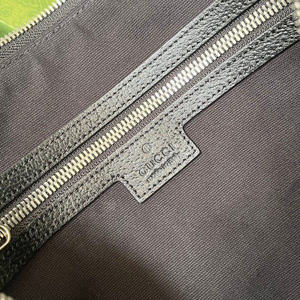 POCHETTE CON STAMPA TIGRE 30 IN TELA MONOGRAMMA NERA