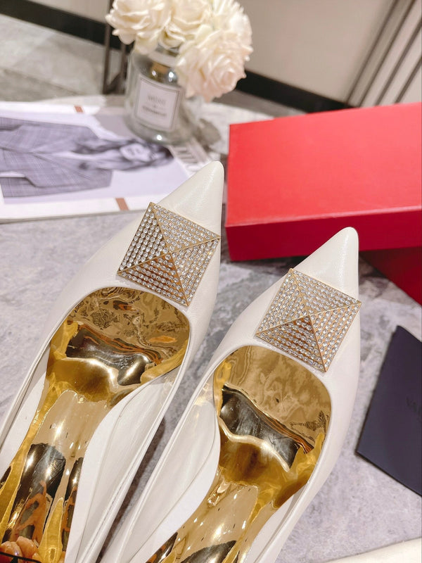 VT 25 Toe Pumps Diamond White Sheepskin