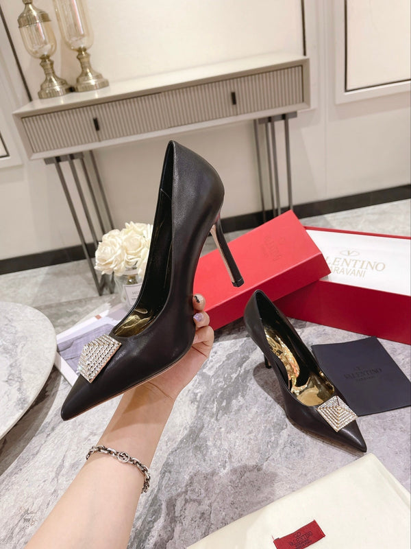 VT 25 Toe Pumps Diamond Black Sheepskin