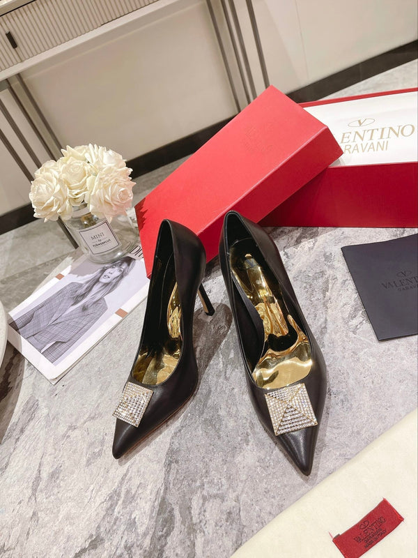 VT 25 Toe Pumps Diamond Black Sheepskin