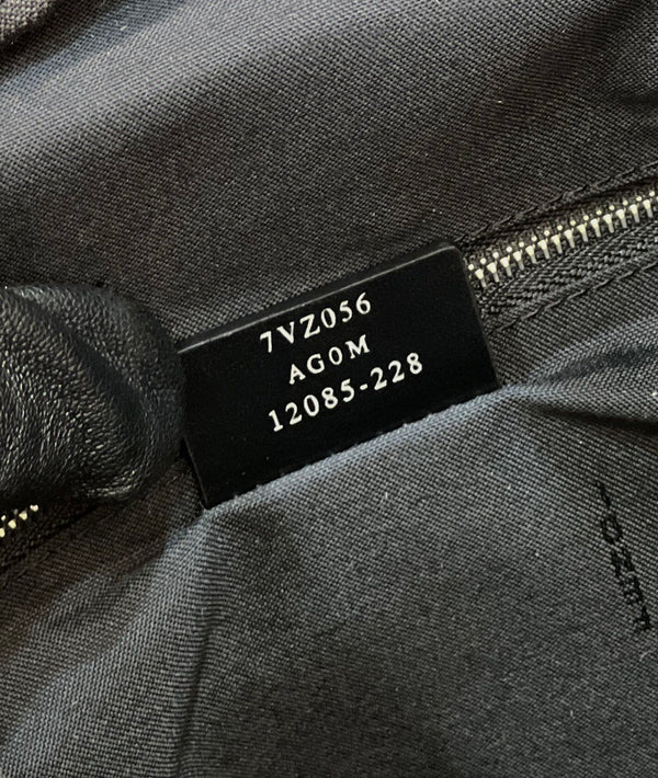 FENDI STRIKE LARGE 46 FF BLACK JACQUARD FABRIC BACKPACK