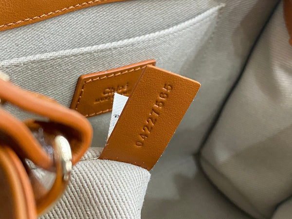 Chloé Woody small tote bag 26cm brown calfskin