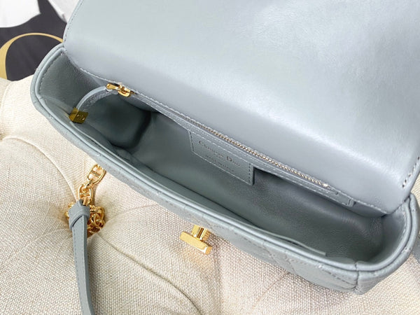 BORSA PICCOLA CARO 20 PELLE DI VITELLO GRIGIO PIETRA