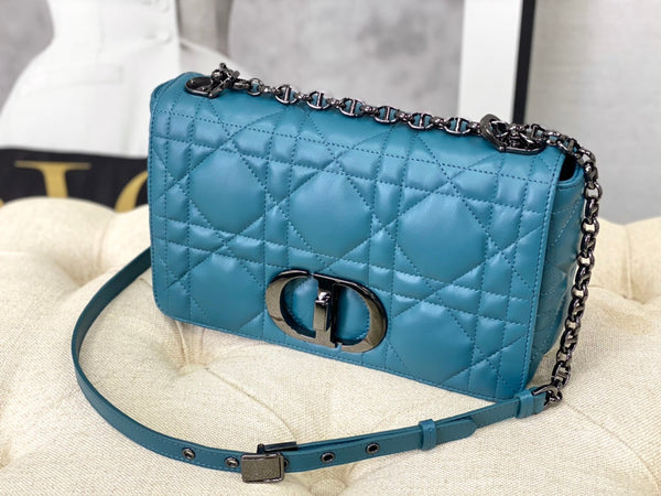 ACD medium caro 25.5 azure blue black hardware