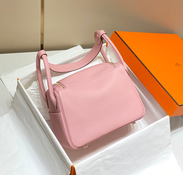 HM LINDY 26 BAG IN BABY PINK TOGO LEATHER GOLD HARDWARE