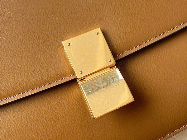 CELINE MEDIUM CLASSIQUE BAG 24CM GOLD CALFSKIN