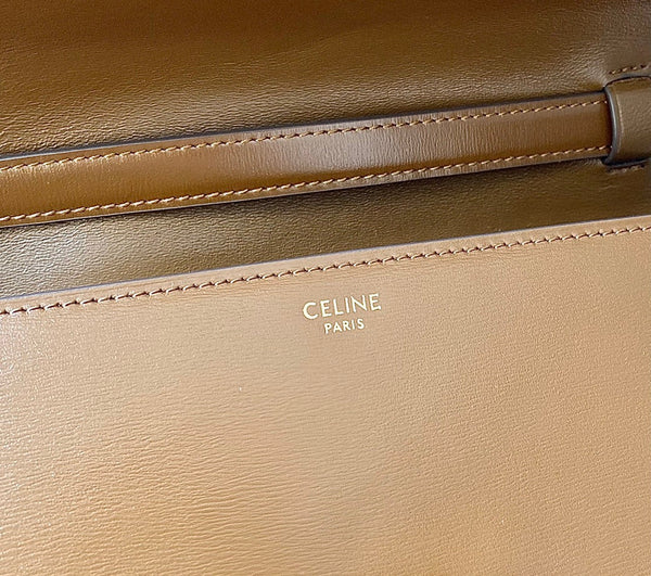 CELINE MEDIUM CLASSIQUE BAG 24CM GOLD CALFSKIN