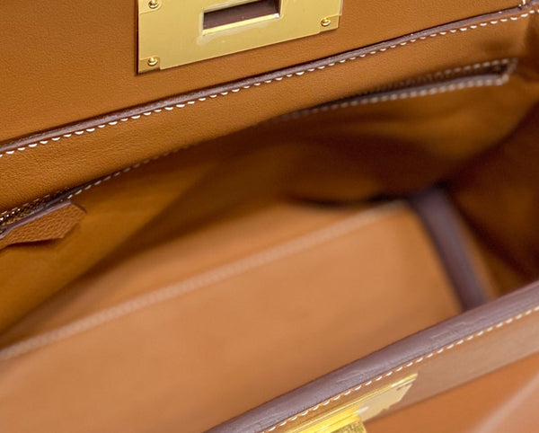 HM Mini 24 Sur 24 Bag 21cm Gold Swift Cowhide Gold Hardware 250264