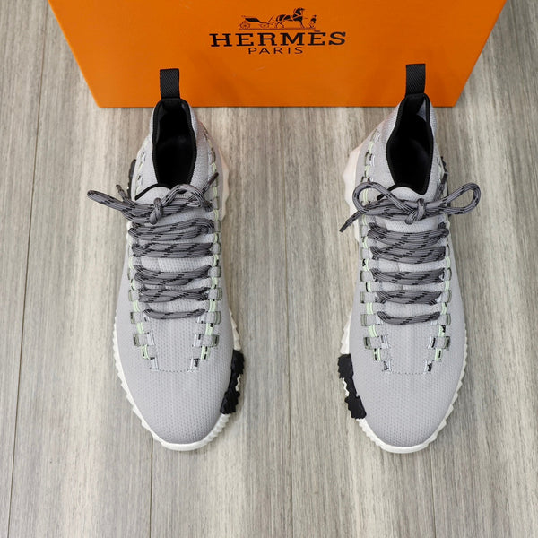 HM FLEX SLIP-ON SNEAKER LIGHT GRAY WOVEN FABRIC