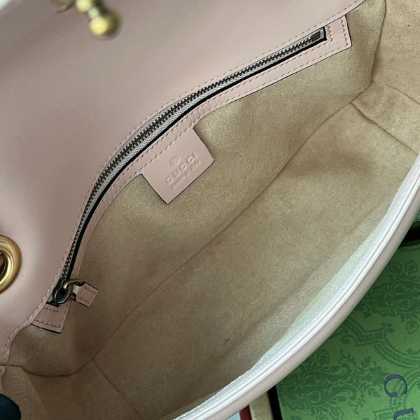 gg marmont 26cm nude mattelasse leather gold hardware